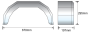 Metal Trailer Mudguard suitable for 13" Wheels