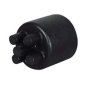 Black PVC Conduit End Cap for Convoluted Tubing - 10NW 5 Outlets (Pack of 10) - 0-326-90
