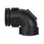Black Nylon Unsealed 90 degree Elbow Connector - 17NW - Each - 0-327-03