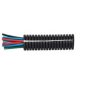 Black Polypropylene Deep-Section Convoluted Split Tubing - 22NW x 50m - 0-328-22