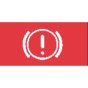 Red Brake Warning Rocker Switch Lens - top half (Pack of 5) - 0-791-32