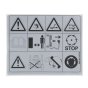 Warning Note for Stihl MB 756.0 GS, MB 756. YC & MB 756.0 YS Petrol Lawn Mower - OEM No. 0000 967 4470