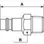 Tapered Male Prevost Threaded European Adaptor - 3/8" BSP