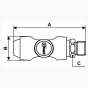 Euro (XF) Quick Release Parallel Male Threaded Coupling - 3/8" BSP