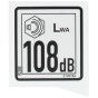 Sound Level Decal for Wacker DPU2440H Compactor - OEM No. 5000129784
