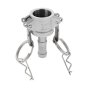 1/2" Type C Camlock X Hosetail Stainless Steel