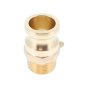 1" X BSPT Male Brass Type F Camlock Coupling