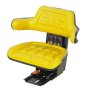 Wrap Around Arm Rear Suspension Seat Yellow PVC