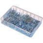 Steel BA Screws & Nuts Round Head, Assorted Box w/ Various Sizes (300 pairs)