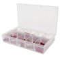 Assorted Box of Red Pre-Insulated Terminals (130 pieces)