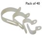 Nylon 'P' Clips, Sizes: 6.4-9.5 to 22.2-30.2mm, Assorted Pack of 40