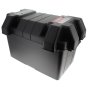 Battery Box Large. Black Plastic with Lid Each