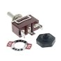 Splashproof On/Off/Momentary On Toggle Switch with Rubber Gaiter - 0-496-40