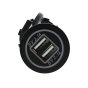 Durite Black USB Port Socket (12V/24V) two ports 5V output, 3.1A DC total - 0-601-08