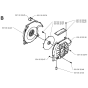 Fan Assembly for Husqvarna 140B