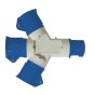 3-Way Multi-Socket Adaptor 240V 16Amp Electrical Fitting Blue