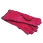 Welder Gauntlets, High Quality Red Leather, Flock Line, 1 Pair