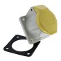 110v Panel Socket, Low Voltage, Size: 16 Amp, Colour: Yellow