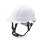 Safety Helmet with V Type 4 point Chin Strap - White