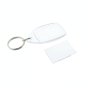 Key Fob, Clear Plastic with 35mm x 24mm Paper Insert - 100 Pack