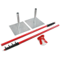 GS6 Height Restriction Goal Post Barrier - Telescopic With Bunting