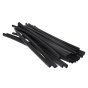 Heat Shrink Tubing, Colour: Black - Size: 6.4mm x 200mm - 20 Pack