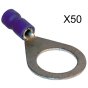 Blue 13mm (1/2") Ring Terminal, 100 Pack