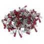Male Piggy Back Terminal in Red fits 6.3mm Tab - Pack of 100