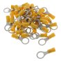 Yellow 10mm (3/8") Ring Terminal - Pack of 50