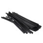 Heat Shrink Tubing, Colour: Black - Size: 6.4mm x 200mm - 20 Pack