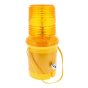 Amber Traffic Cone Lamp with Flashing Photocell