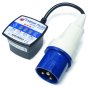 240V Industrial Check Plug Fitted with a Blue 16Amp Plug