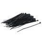 Cable Ties 2.5mm x 100mm Black Nylon - 100 Pack