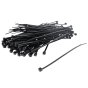Cable Ties 3.6mm x 140mm Black Nylon - 100 Pack