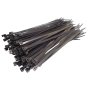 Black Cable Ties 4.8mm x 200mm, 100 Pack