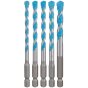 5 Piece Bosch Expert Multi-Construction Drill Bit Set - Hex-9, Multi-Purpose