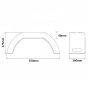 Deluxe Single Plastic Mudguard 550L x 160D x 175H Suitable for 8" wheels