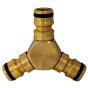 Three Way Hose Connector Brass Garden Hose
