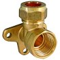 15mm Compression to 1/2" Female Brass Wallplate Elbow for 1/2" Babcock Tap