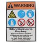 Danger Battery Charging Semi Rigid Styrene Area Sign, A3 Size: 297 x 420 mm