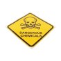 Dangerous Chemicals Self Adhesive Sticker (Diamond) - 100mm x 100mm