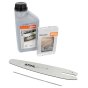 16" .325"P 1.6mm (.063") Chain Bar Oil & File Kit for Stihl MS240 Chainsaws