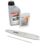 16" .325"P 1.6mm (.063") Chain Bar Oil & File Kit for Stihl MS240 Chainsaws