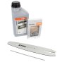 16" .325"P 1.6mm (.063") Chain Bar Oil & File Kit for Stihl MS250 Chainsaws