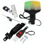 Dual Beacon Orange & Green Folding Bracket Spigot Non Retractable Seat Belt Kit