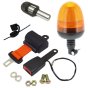 Seatbelt Warning System LED Amber Flexi DIN Beacon c/w Weld On Spigot