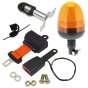 Seatbelt Warning System LED Amber Flexi DIN Beacon c/w Twin Bolt On Spigot