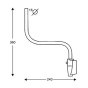 Mirror Arm S Shaped 16mm Diameter for Buses and Fork Trucks