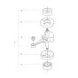Crankshaft for Husqvarna Auger