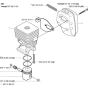 Cylinder, Piston & Muffler